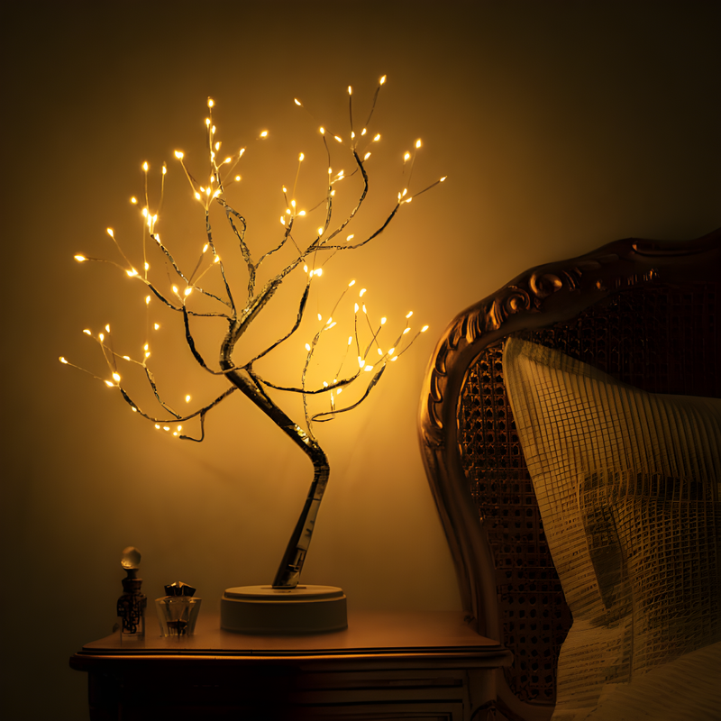 LumiTree - LED Baumlampe mit Fernbedienung und Zweigleuchten für magische Atmosphäre