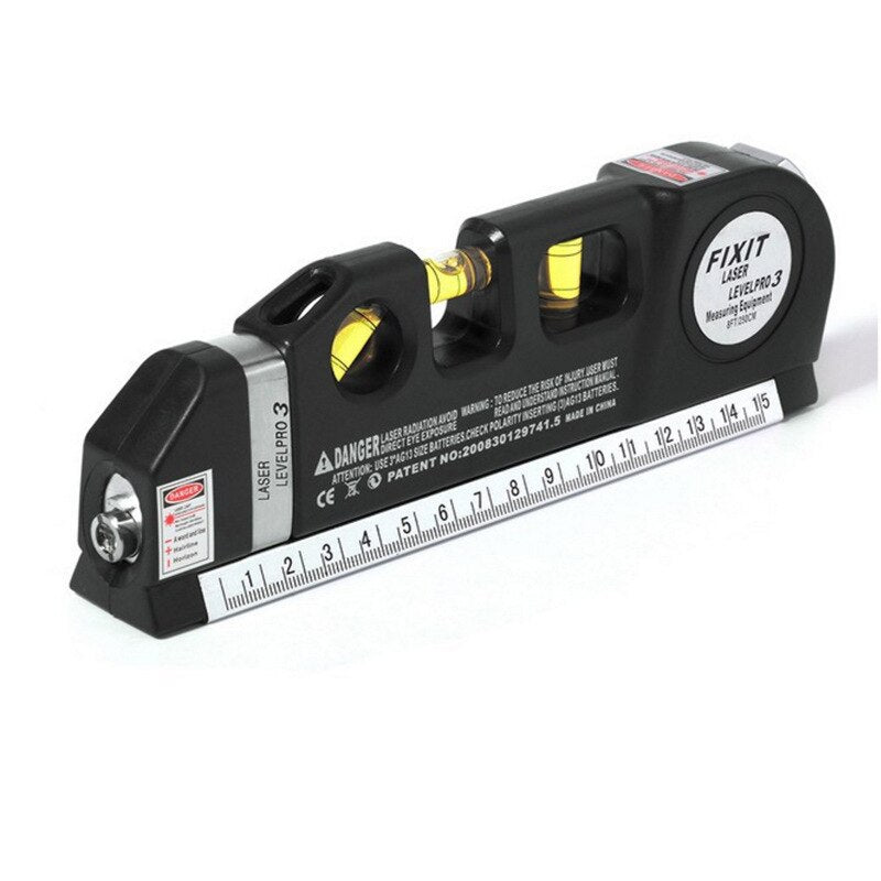 MeasurePro - 4 in 1 Laserwasserwaage mit Lineal Wasserwaage und Winkelmessgerät