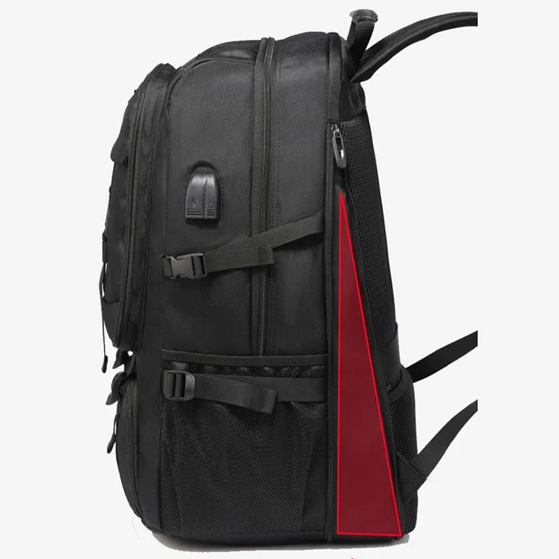 PackVibe - Zuverlässiger Reiserucksack mit großem Fassungsvermögen USB Anschluss und Gepäckgurt
