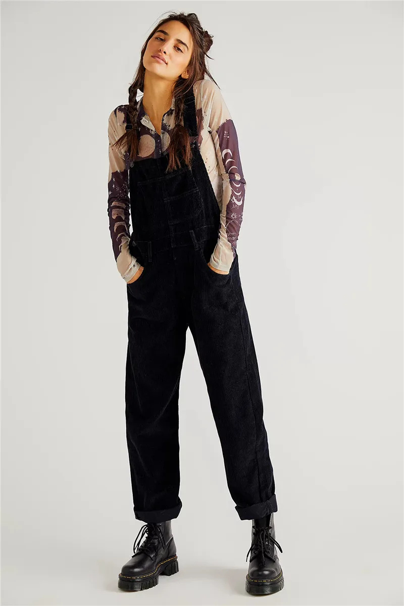 Belinda - Lässiger Denim Overall mit verstellbaren Schulterriemen und Taschen
