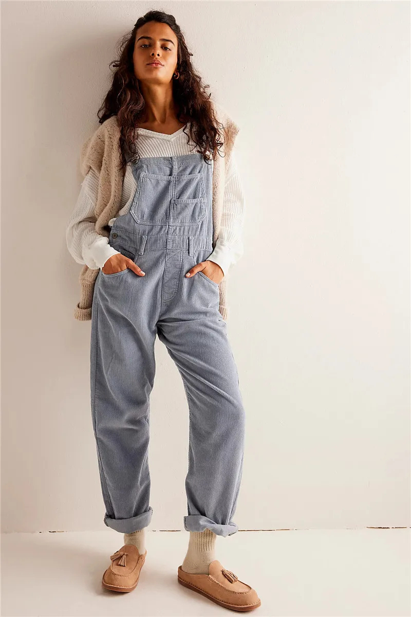 Belinda - Lässiger Denim Overall mit verstellbaren Schulterriemen und Taschen