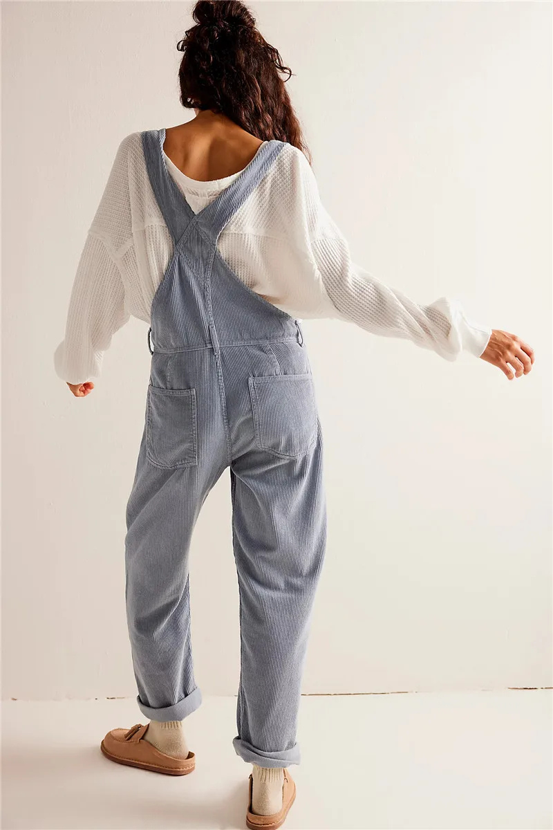 Belinda - Lässiger Denim Overall mit verstellbaren Schulterriemen und Taschen