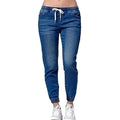 Annegret – Lässige Slim Fit Hose mit elastischem Kordelzugbund und Taschen