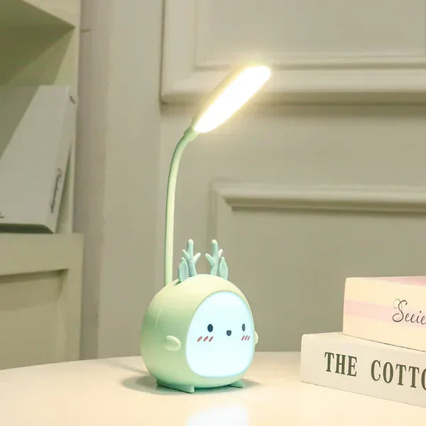 BrightBuddy – Kinder-Leselampe mit Cartoon-Design, USB-Ladefunktion und augenschonendem Licht