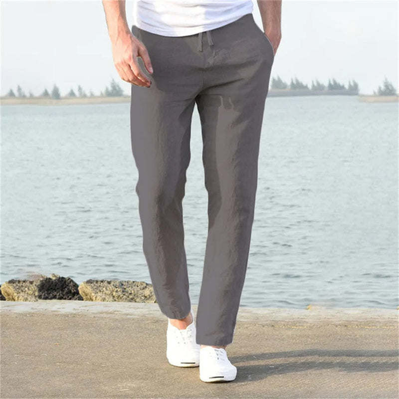 Anton – Leichte lange Hose mit elastischem Bund und Seitentaschen