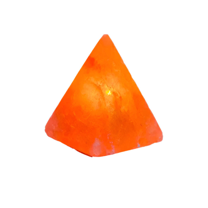 SerenLume – Pyramiden Salz Tischlampe mit beruhigendem Umgebungslicht