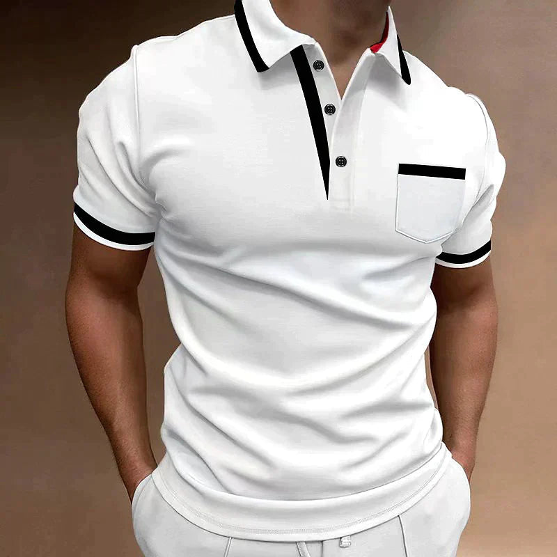 Conrad – Elegantes Kurzarm Poloshirt mit Knöpfen und Tasche