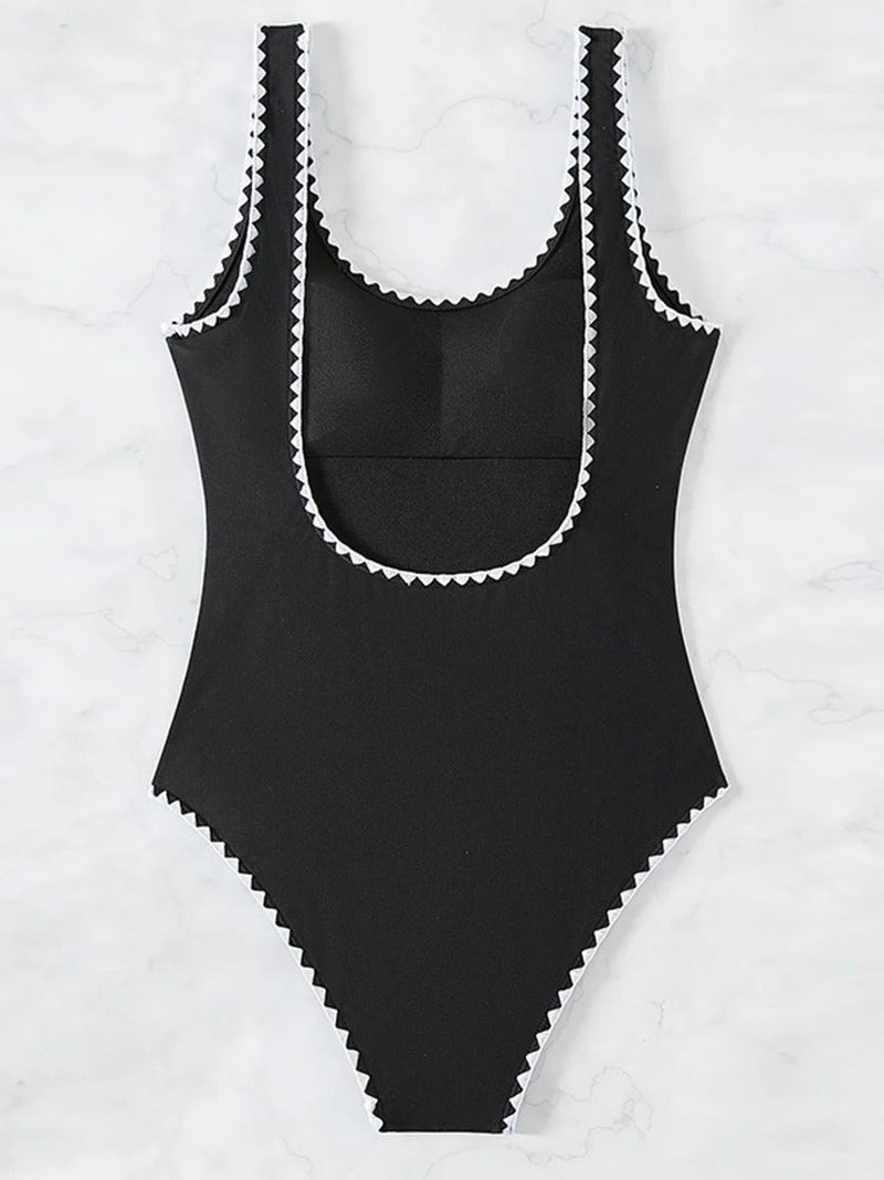 Monika – Stylischer One Piece Badeanzug mit rückenfreiem Entwerfen