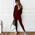 Cleo - Langärmelig Rollkragenpullover Joggen Zweiteiliger Anzug