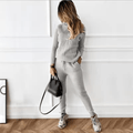 Cleo - Langärmelig Rollkragenpullover Joggen Zweiteiliger Anzug