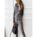 Cleo - Langärmelig Rollkragenpullover Joggen Zweiteiliger Anzug