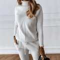 Cleo - Langärmelig Rollkragenpullover Joggen Zweiteiliger Anzug