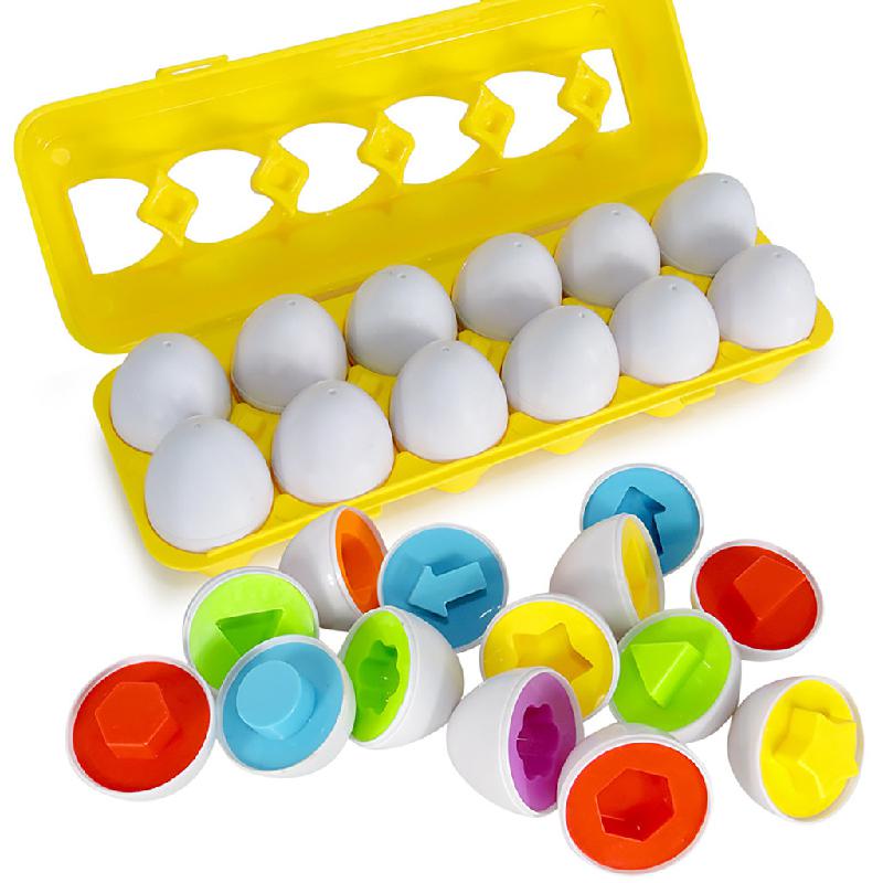 EggLogic - Puzzle Spielzeug mit passenden Eierformen und glatten Schalen