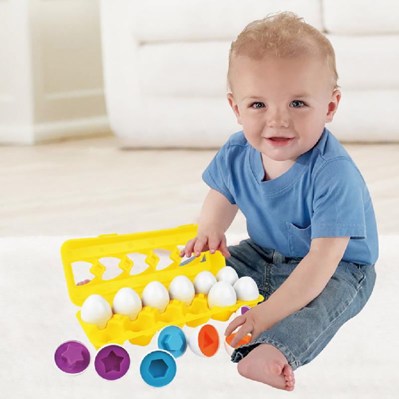 EggLogic - Puzzle Spielzeug mit passenden Eierformen und glatten Schalen