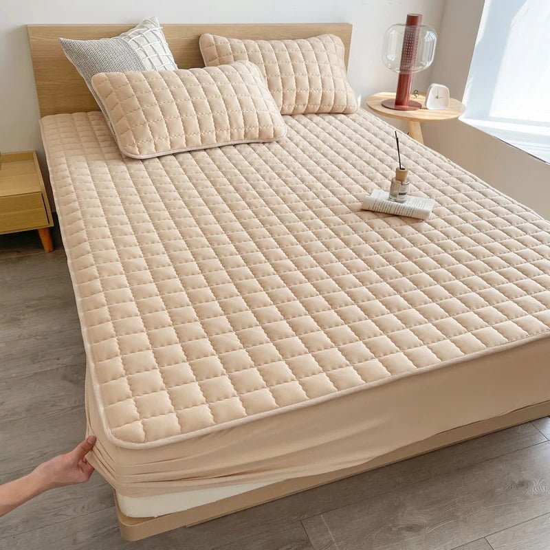 ComfyLayer - Gesteppter Matratzenbezug mit Reißverschluss für weiche und schützende Bettwaren