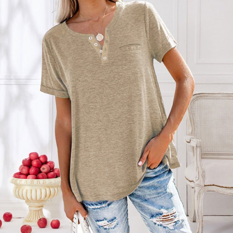 Anouk – Entspannt Fit Kurzarmhemd mit Knopfleiste und Tasche