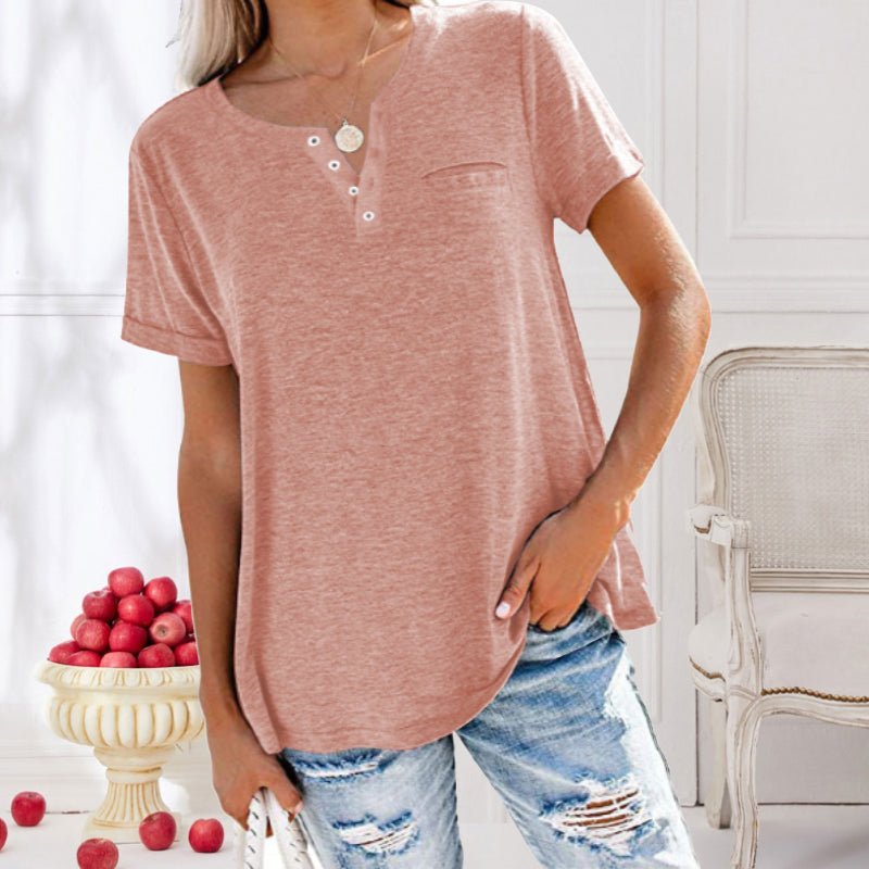 Anouk – Entspannt Fit Kurzarmhemd mit Knopfleiste und Tasche