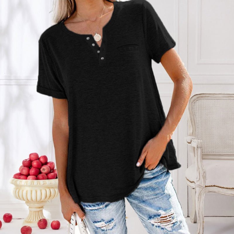 Anouk – Entspannt Fit Kurzarmhemd mit Knopfleiste und Tasche