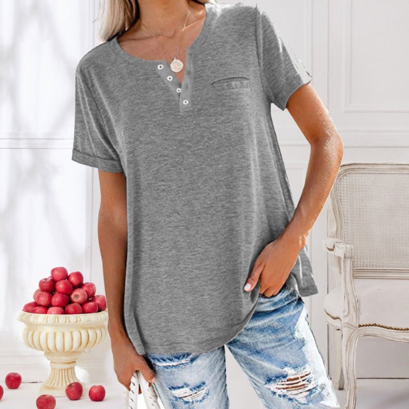 Anouk – Entspannt Fit Kurzarmhemd mit Knopfleiste und Tasche