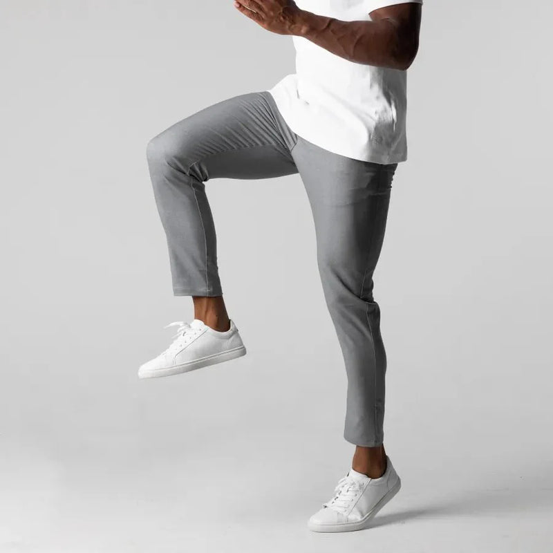Yannik - Elegante Schlanke Passform Hose mit elastischer Taille und Knopf