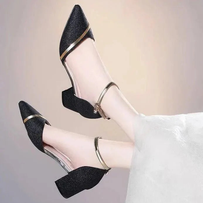 Sophia - Leichte Schuhe mit Blockabsatz und verstellbarem Knöchelriemen
