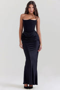 Clara - Ärmellos Strapless Korsett Maxikleid