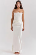 Clara - Ärmellos Strapless Korsett Maxikleid