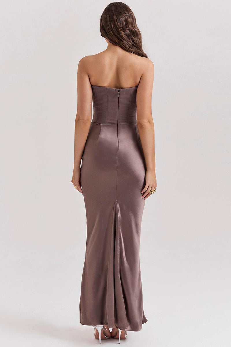 Clara - Ärmellos Strapless Korsett Maxikleid