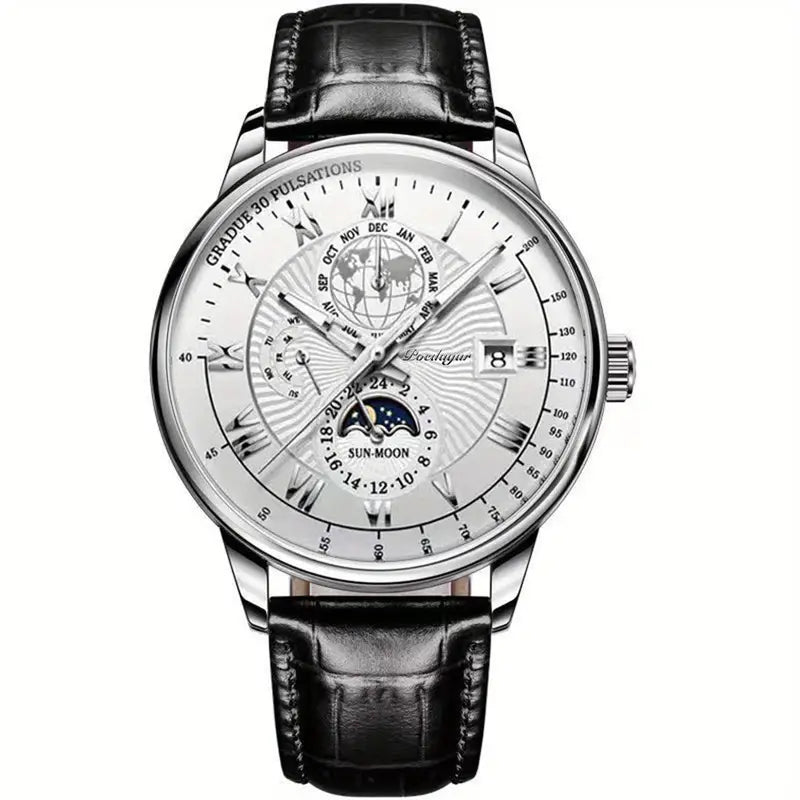 Torsten – Luxuriöse wasserdichte Uhr mit rundem Zifferblatt und strapazierfähigem Armband