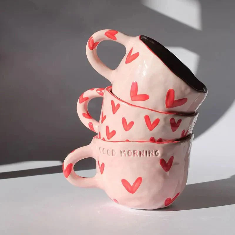 HeartMug - Elegante Liebe Herz Becher für Paare genießen gemütliche Tasse