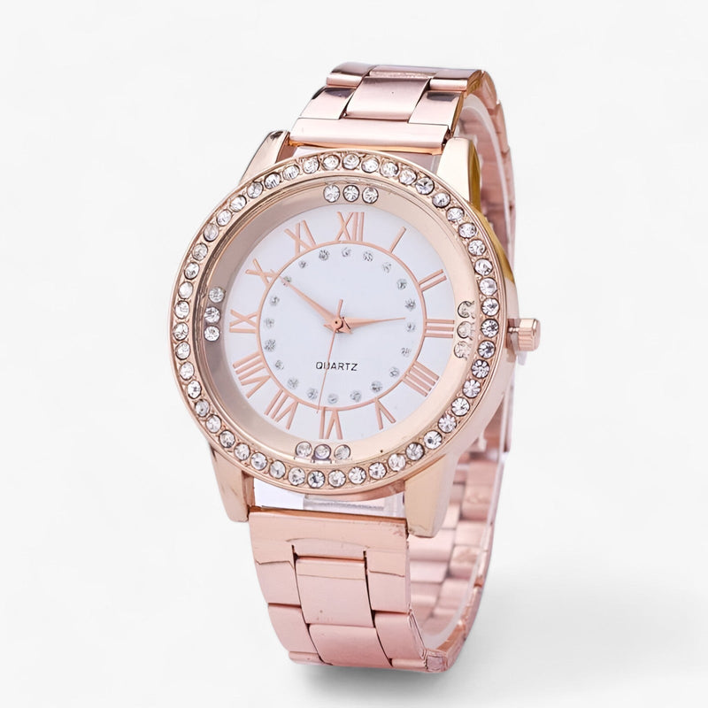 Isolde – Luxusuhr mit diamantbesetztem Zifferblatt und robustem Band