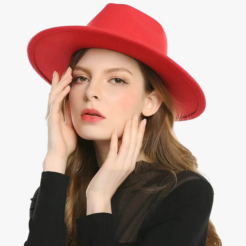 Warmora - Bequemer Warmer Flacher Wolle Fedora
