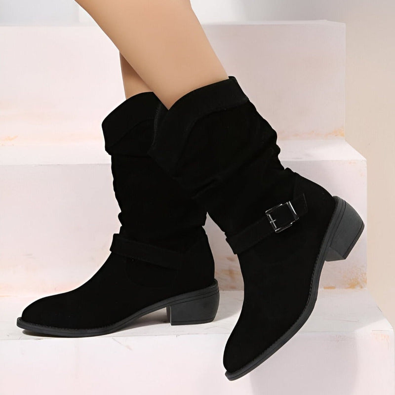 Clara - Bequeme rutschfeste Stiefel mit Seitenreißverschluss