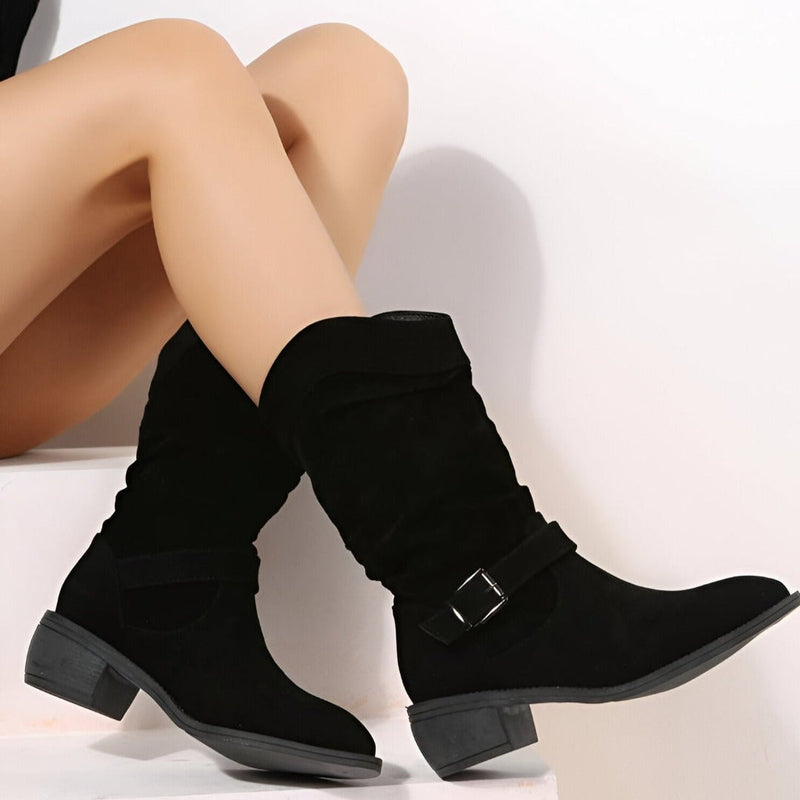 Clara - Bequeme rutschfeste Stiefel mit Seitenreißverschluss