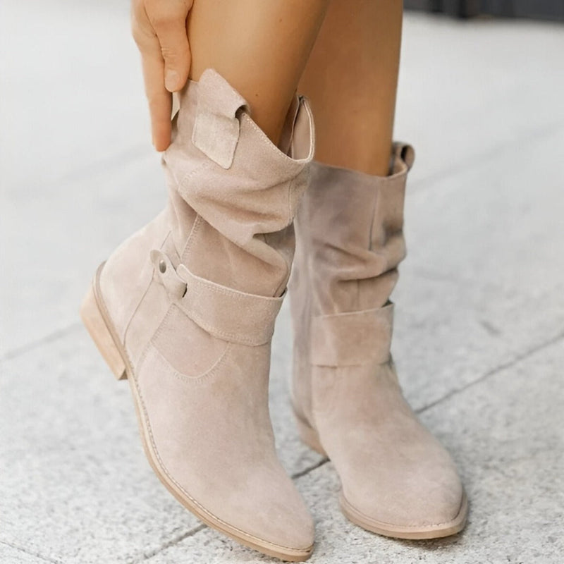 Clara - Bequeme rutschfeste Stiefel mit Seitenreißverschluss