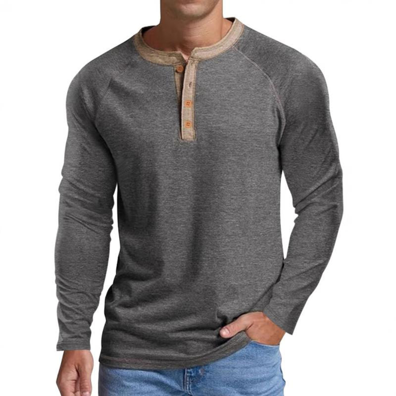David – Schlank Fit Langarmhemd mit Knöpfen