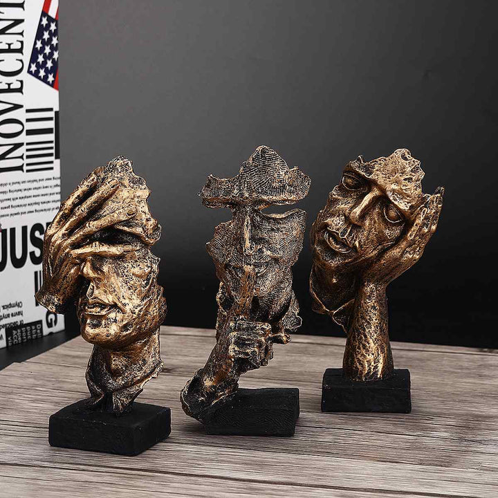 ArtMuse – Dekorative abstrakte Gesichtskunst Skulptur für moderne Innenräume