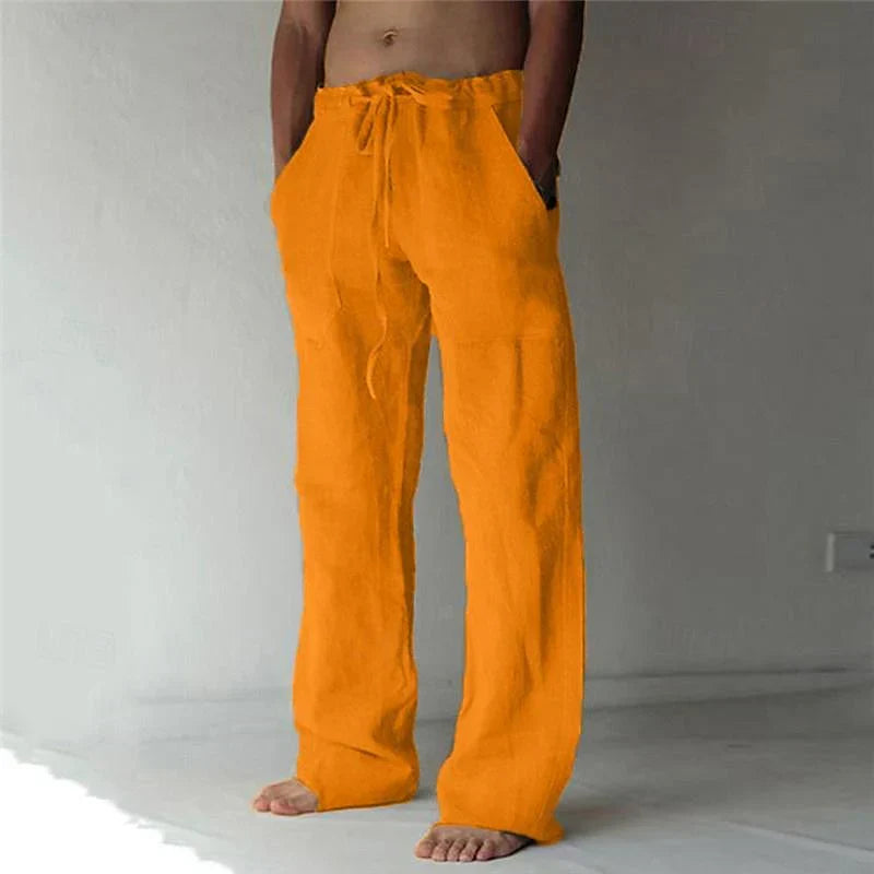 Stefan - Leichte locker sitzende Hose mit funktionellen Taschen mit Kordelzug