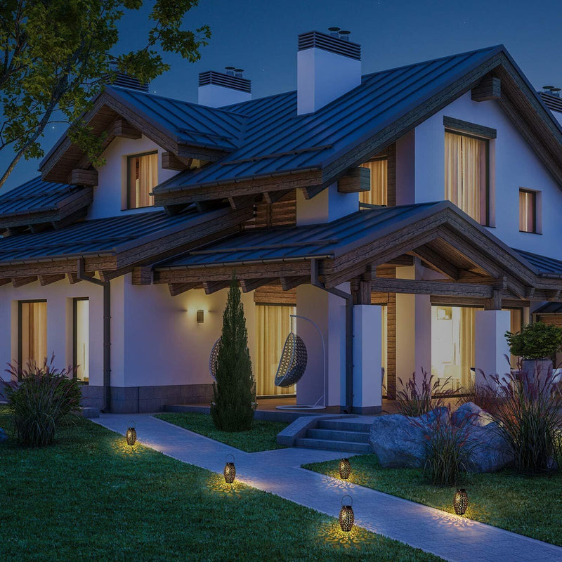 GlowHaven - Elegante Solarlaterne mit warmem LED-Licht für stilvolle Außenbeleuchtung