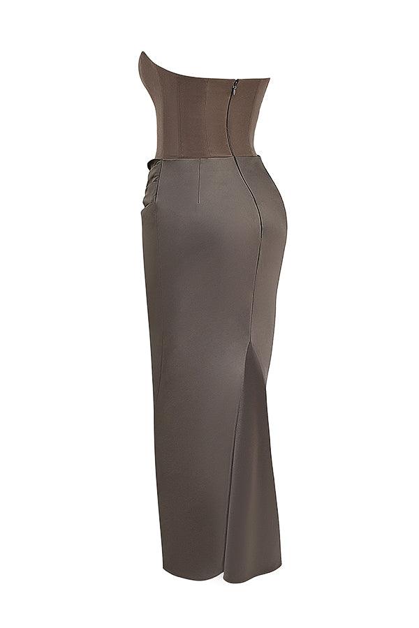 Clara - Ärmellos Strapless Korsett Maxikleid