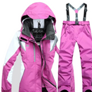 Amina - Winddichter 2 teiliger Skianzug mit Kapuze warmer Jacke und passender Hose