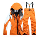 Amina - Winddichter 2 teiliger Skianzug mit Kapuze warmer Jacke und passender Hose