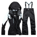 Amina - Winddichter 2 teiliger Skianzug mit Kapuze warmer Jacke und passender Hose