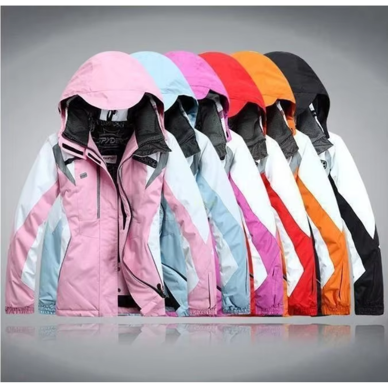 Amina - Winddichter 2 teiliger Skianzug mit Kapuze warmer Jacke und passender Hose