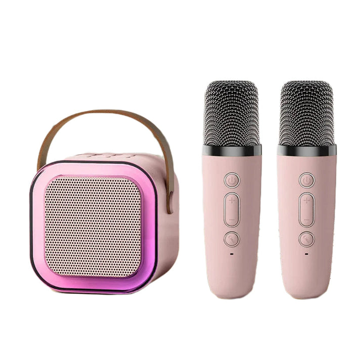 EchoTune – Mini Karaoke Lautsprecher mit kabellosen Mikrofonen für Singspaß Hause