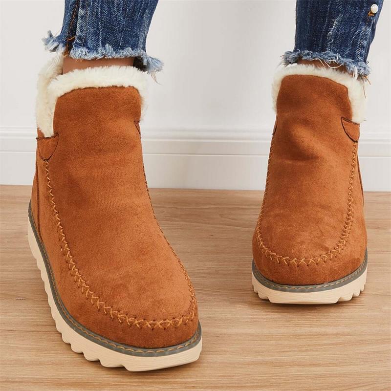 Amalia - Bequem Rutschfest Pelz Auskleidung Knöchel Stiefel