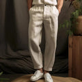 Bruno – Leichte Lockere Passform Hose mit Taschen und Knopf