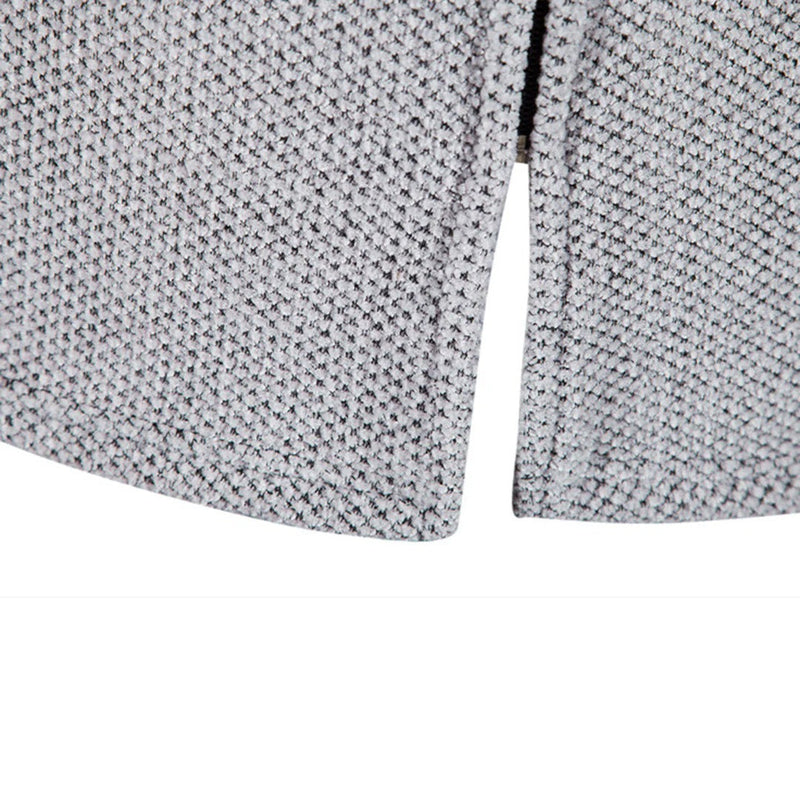 Carl - Langärmeliger Kapuze Mittlere Länge Pullover Mit Reißverschluss