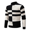 Leon - Langärmelig Rundhalsausschnitt Block Muster Strickpullover