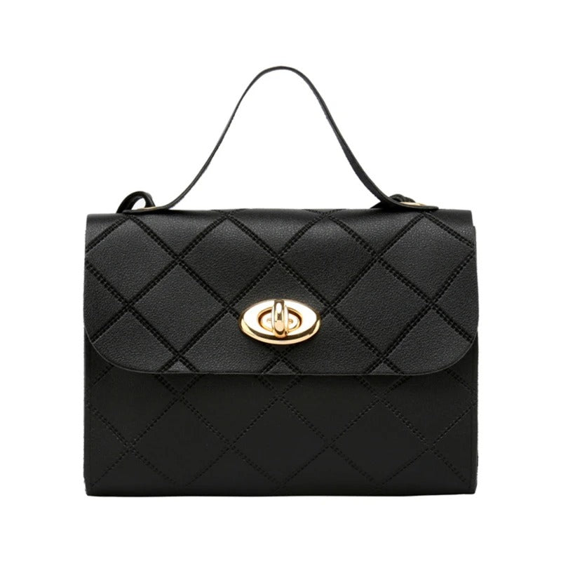 Romy – Großes Fassungsvermögen Handtasche mit Streifendesign und verstellbarem Riemen
